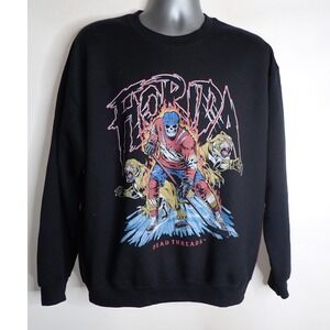 Dead Threads Men's Florida Hockey Skeleton Panthers Graphic Sweatshirt L